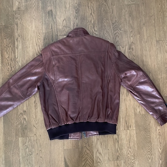 Andrew Marc Brown Leather Bomber - Picture 5 of 9